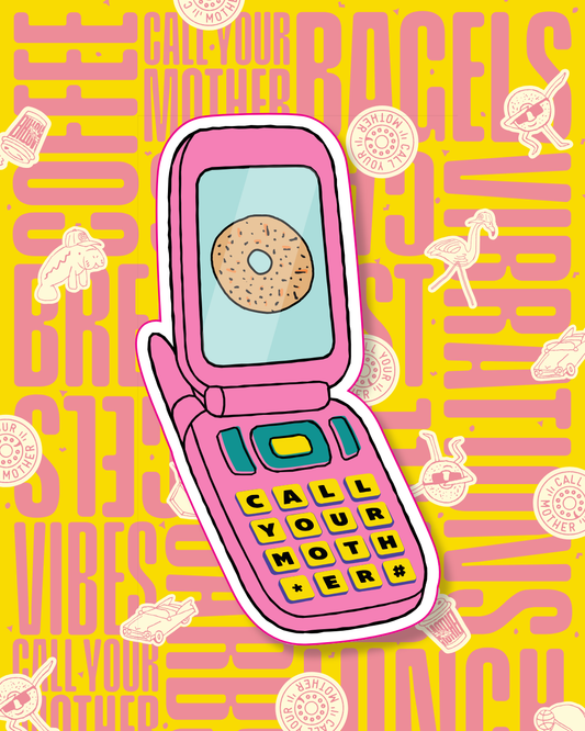 Call Me Back Flip Phone Sticker