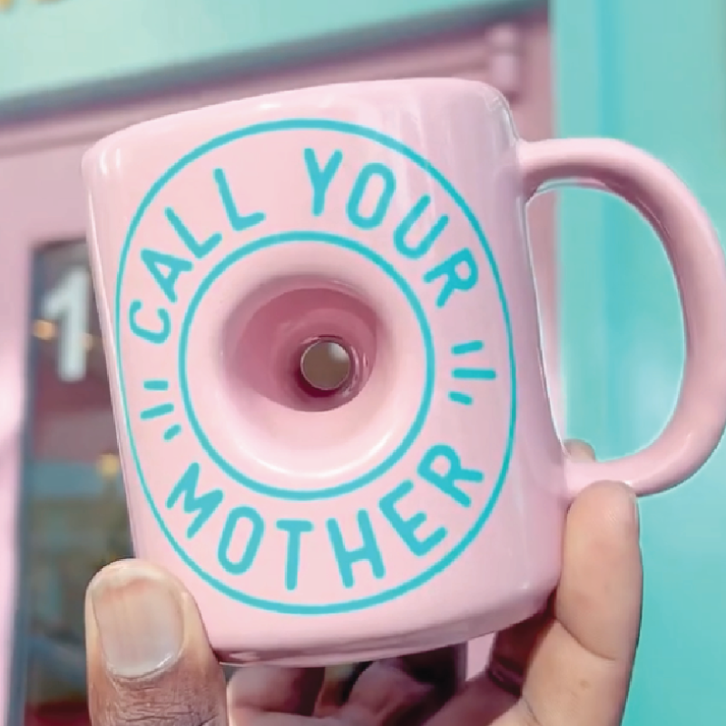 Image of Pink Bagel Mug